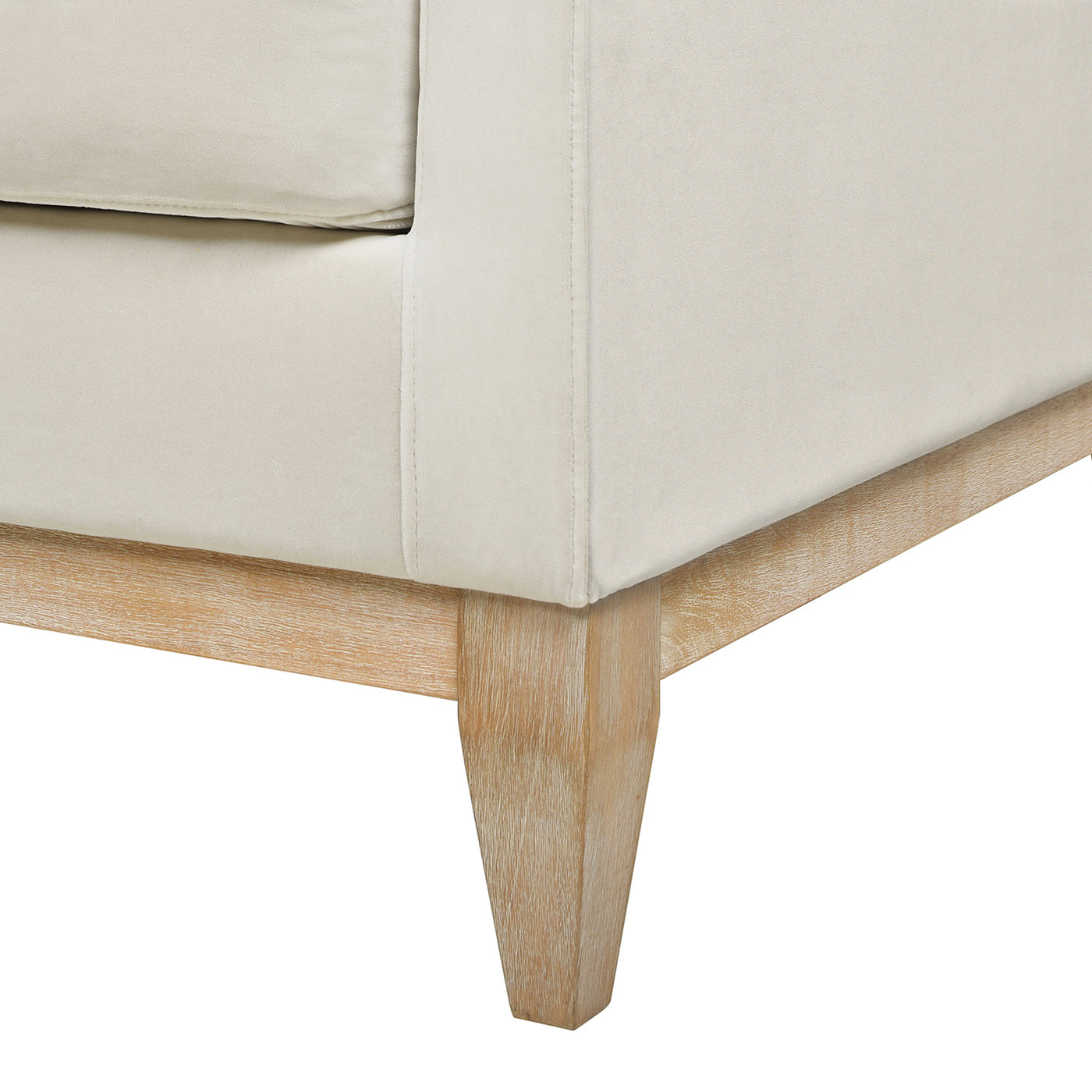 Knox 84" Modern Farmhouse Sofa, French Beige Performance Velvet Beige Wood Foam Velvet 3 Seat