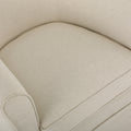 Swivel Chair With Loose Cover Natural Fabric