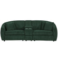 United We Win Corduroy Fabric, Two Cup Holders, Storage, Oversized Two Seat, Solid Wood Frame, High Quality Sponge Filling, Curved Placement Sofa Emerald Corduroy 2 Seat