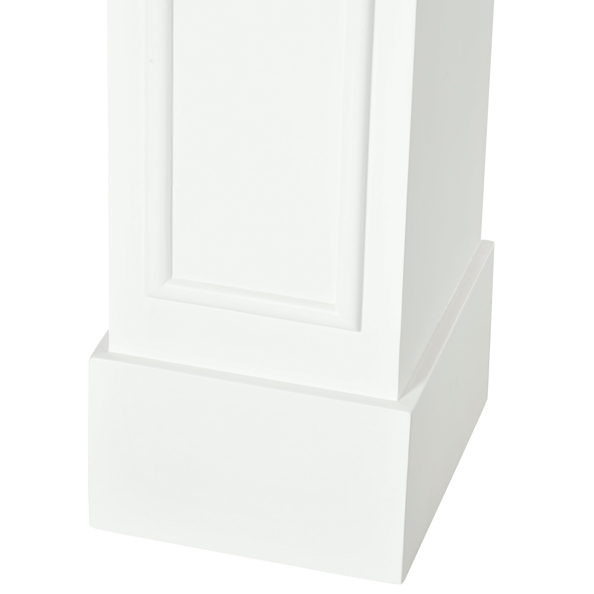 Homcom Modern Fireplace Mantel, Surround Mantels For Fireplace With Decorative Pattern Interior Width 29" White White Mdf