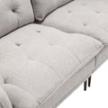 United Linen Sofaaccent Sofa Seat Sofa With Metal Feet Light Gray Linen 3 Seat