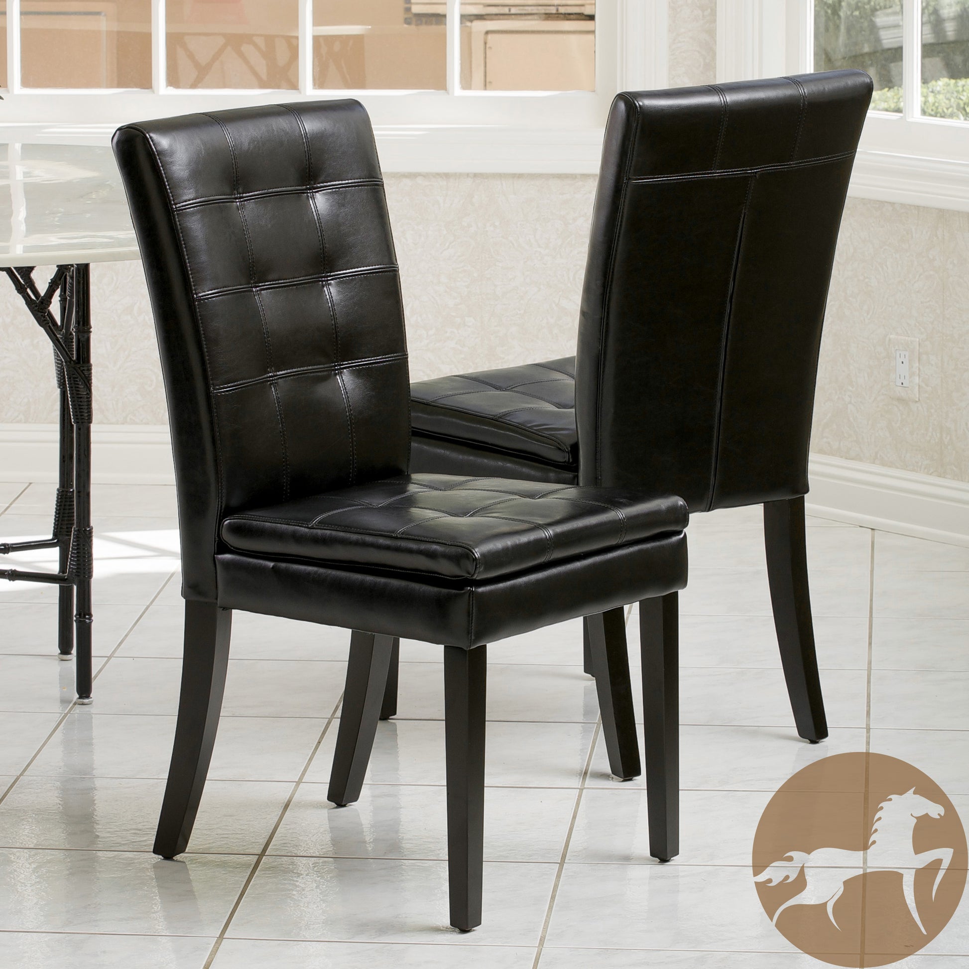 Badin Kd Dining Chair Mp2 Set Of 2 Black Pu