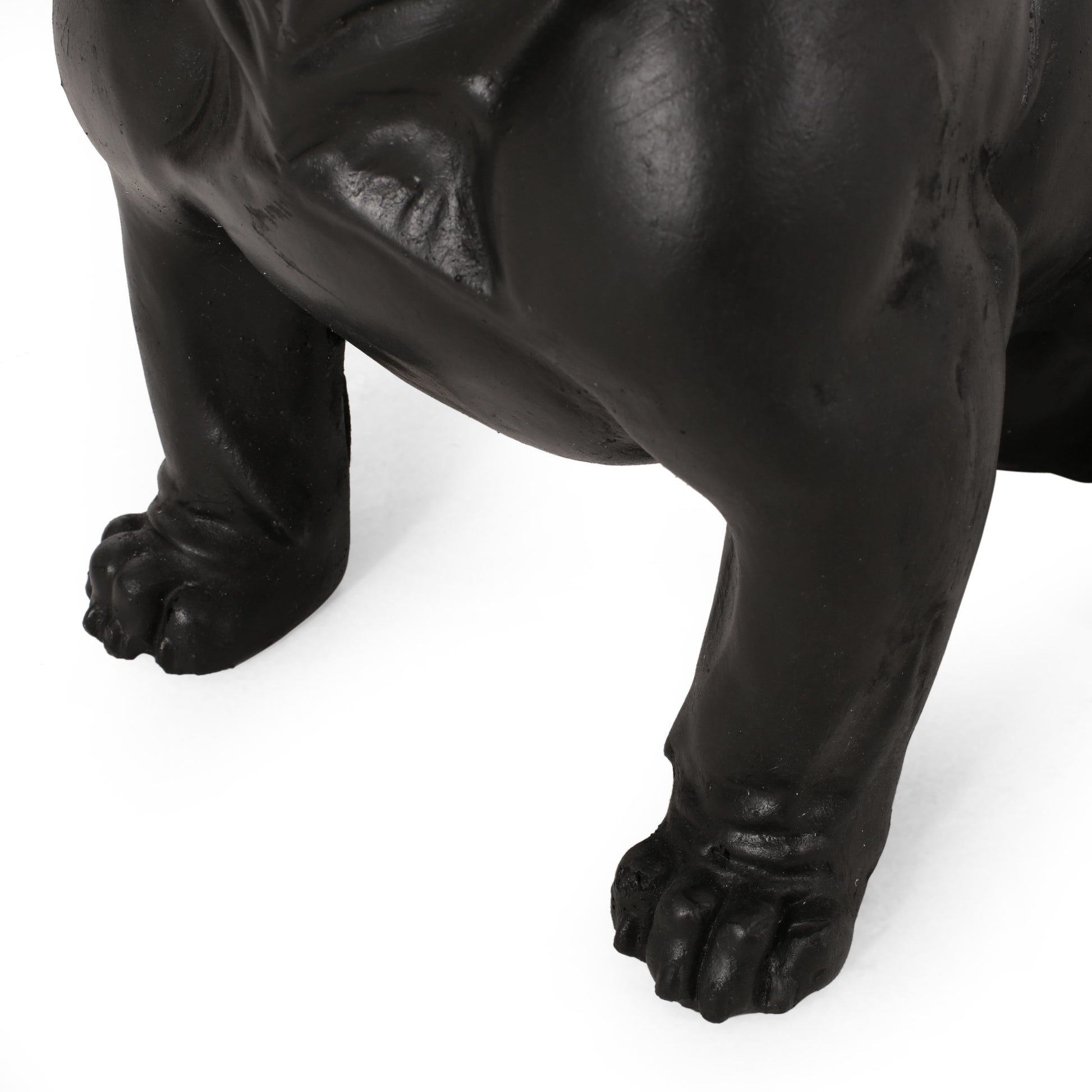 Dog Garden Sculpture Black Glass