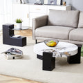 The Detachable Double Decker Coffee Table, The Stylish Design Is More Precious, And The Detachable Design Can Make The Use Of Space More Flexible And Suitable For Various Scenes. White Black Mdf