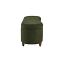 Boucle Flip Top Storage Bench Green See Below Green Wood