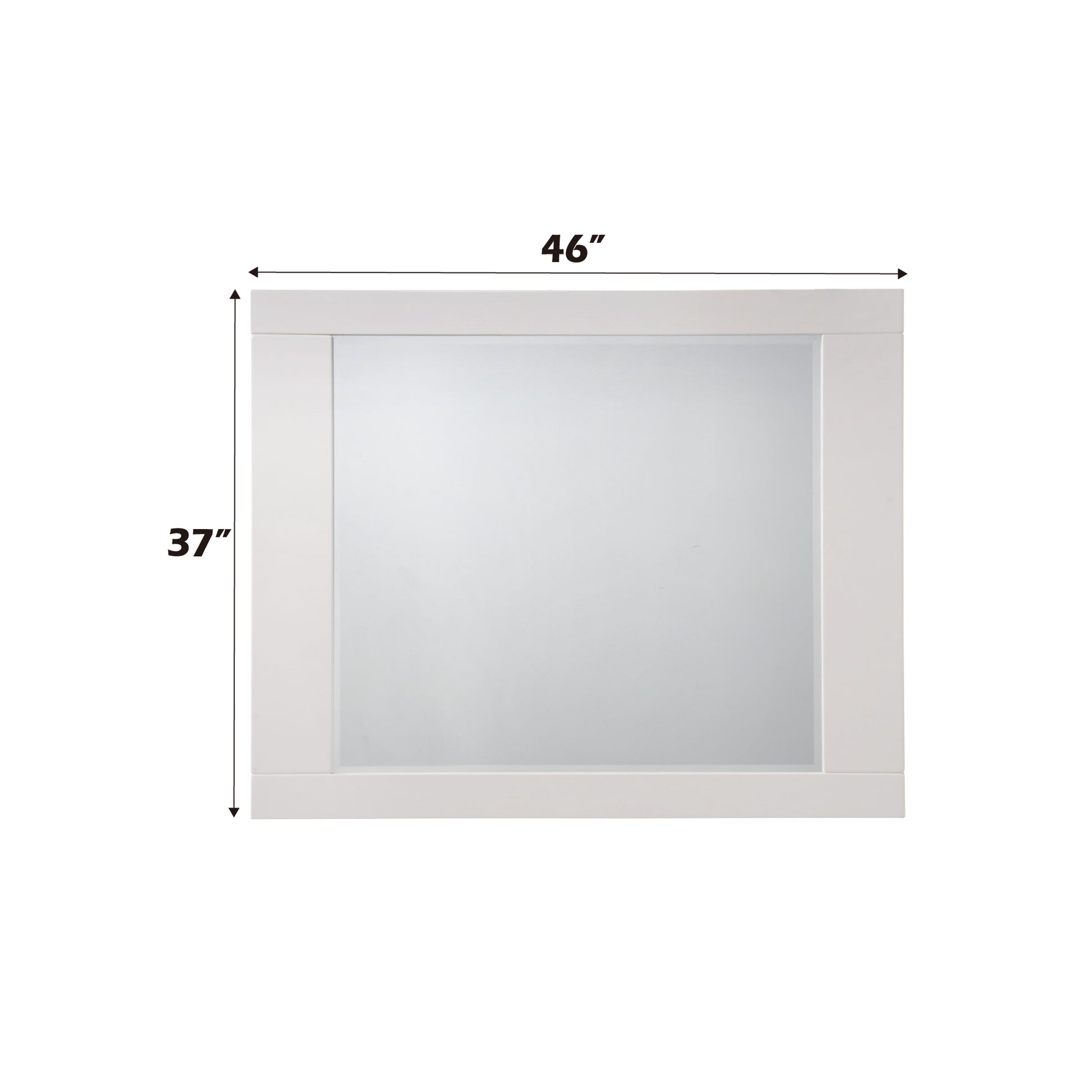 Naima Ii White High Gloss Finish Mirror White Mirror,Synthetic Wood