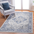 6X9 Blue Grey Oriental Non Shedding Living Room Bedroom Dining Home Office Stylish And Stain Resistant Area Rug Blue Grey Polyester