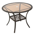 Outdoor Resin Table, Old Version 56225.00Tblbrn Brown Resin