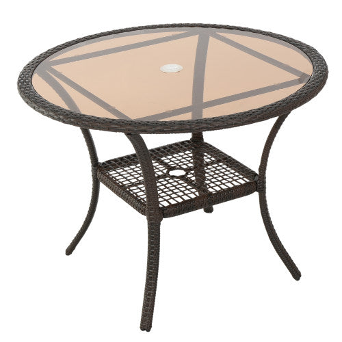 Outdoor Resin Table, Old Version 56225.00Tblbrn Brown Resin
