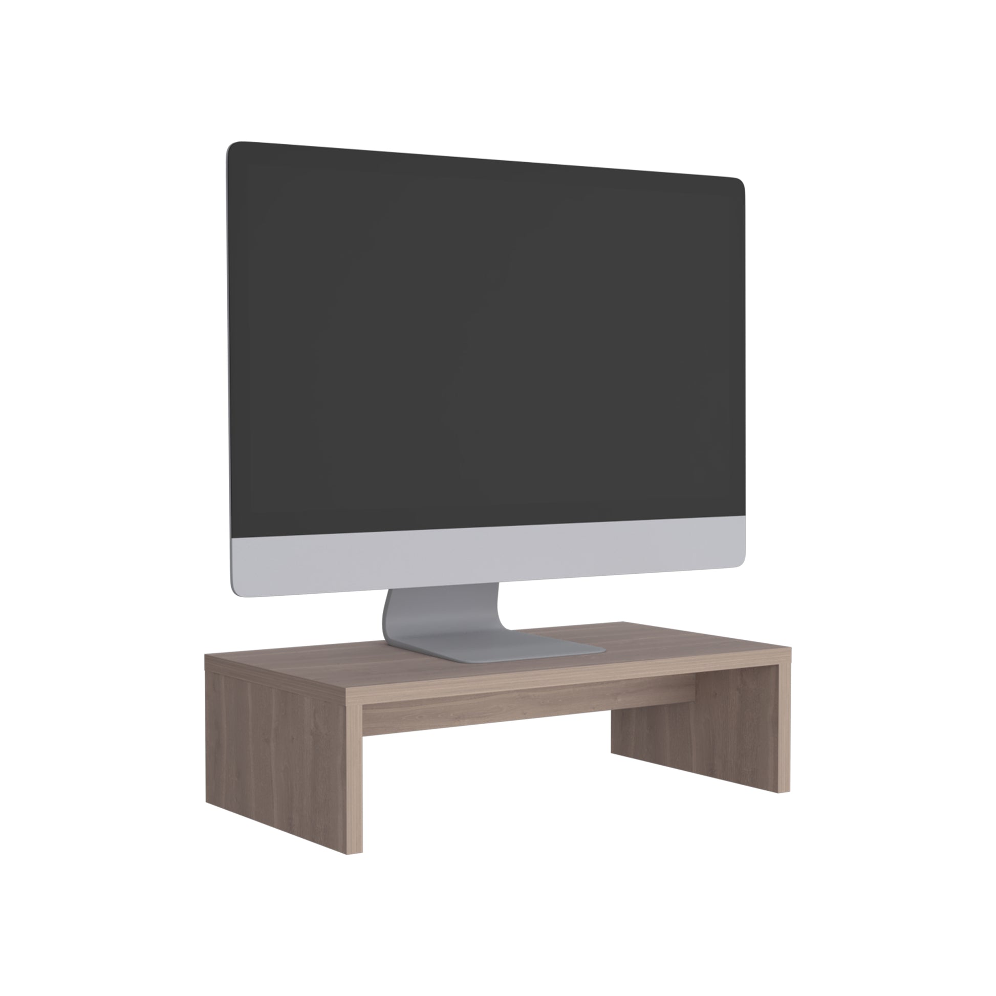 Atacama 19" Wide Monitor Stand Riser, Laptop Stand For Desk, Laptop Riser, Desk Organizer For Monitor, Computer Stand For Laptop, Pc, Printer, For Home & Office Light Gray Light Gray Modern Particle