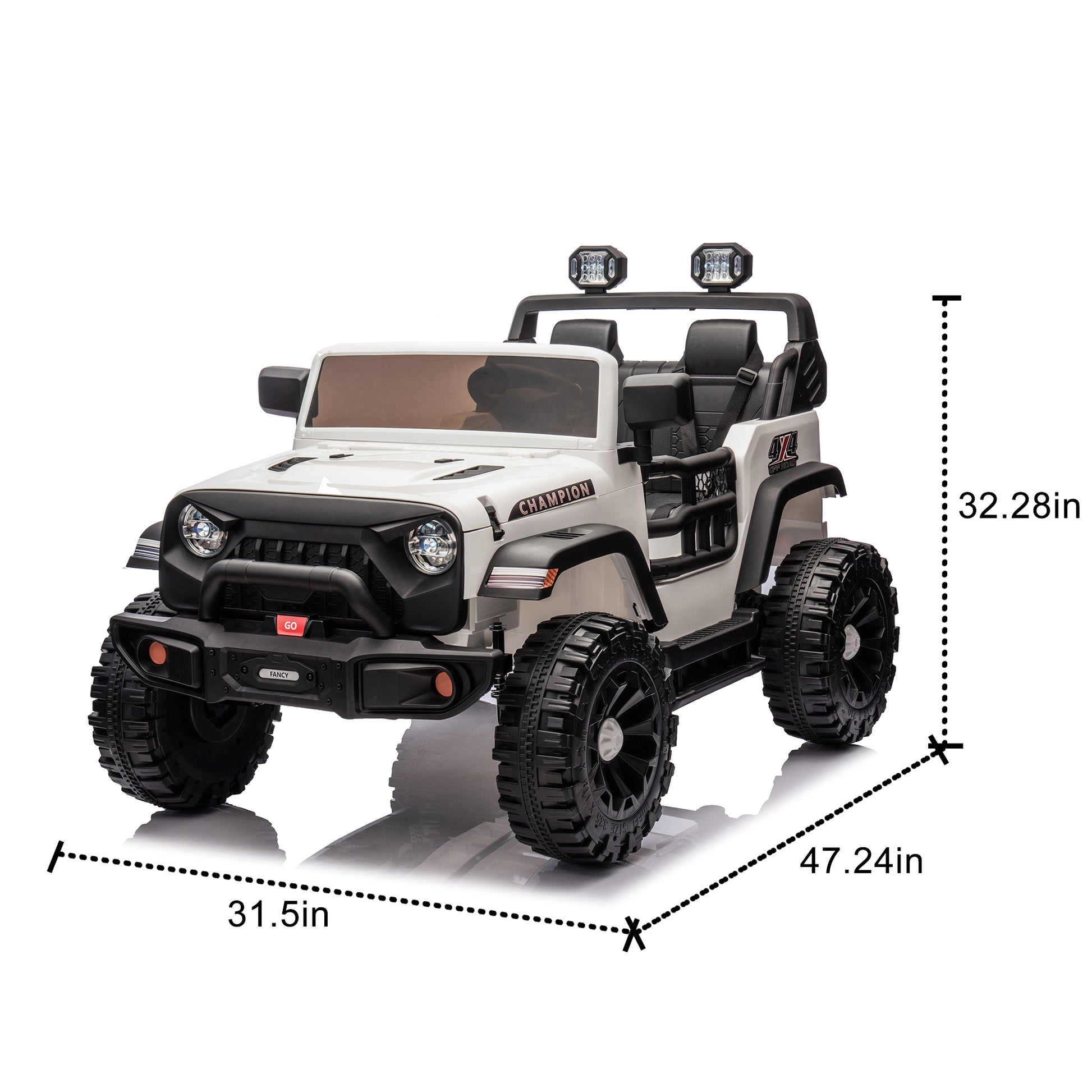 24V Two Seater Kids Ride On Electric Car W Parents Control,Seat Width 19.69In,400W Motor,Four Wheel Suspension,Light&Searchlight,Usb,Mp3,Bluetooth,Provide A Speed Of 1.86 4.35Mph For Kids Of 3 .