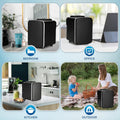 Mini Fridge, 4L 6 Can Portable Cooler & Warmer Freon Free Small Refrigerator Provide Compact Storage For Skincare, Beverage, Food, Cosmetics, Black Black Plastic