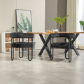 Coolmore Contemporary Designed Velvet Fabric Upholstered Accent Dining Chair Barrel Side Chairs Kitchen Armchair For Living Room Set Of 2 Black Chenille Black Foam Chenille