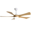 52 Inch Modern Ceiling Fan With 22W Led Light And Remote Control 5 Abs Blades For Living Room White Abs