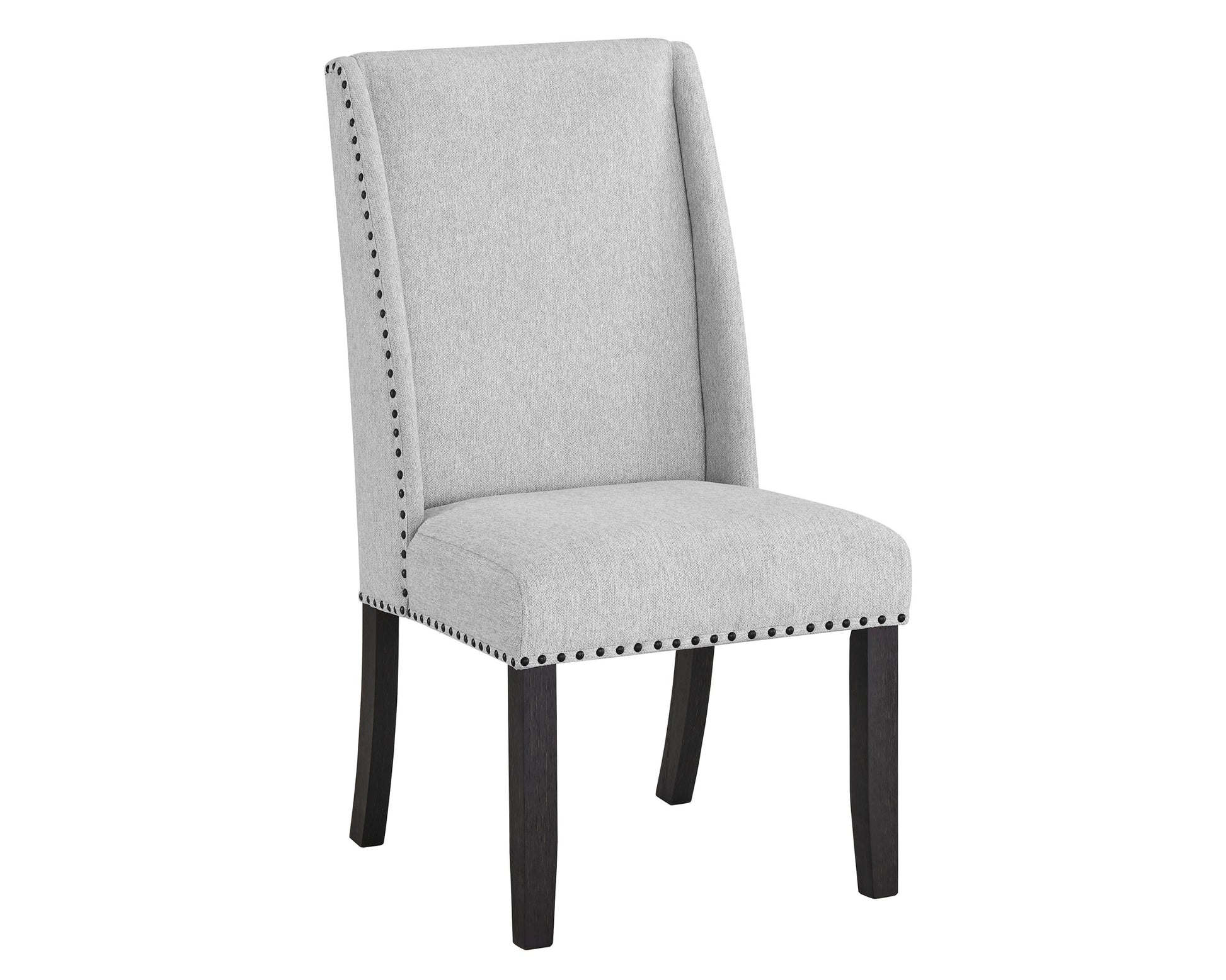 5Pc Dining Set Contemporary Style White Faux Marble Round Table Top Dove Gray Upholstery Wing Back Chairs Black Finish Wooden Solid Wood Dining Room Furniture Wood Wood Gray Seats 4 Wood Dining Room Contemporary,Modern,Transitional Round Dining Table