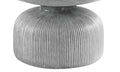 Weathered Grey Coffee Table With Round Top And Pedestal Base Grey Primary Living Space Round Cement Pedestal