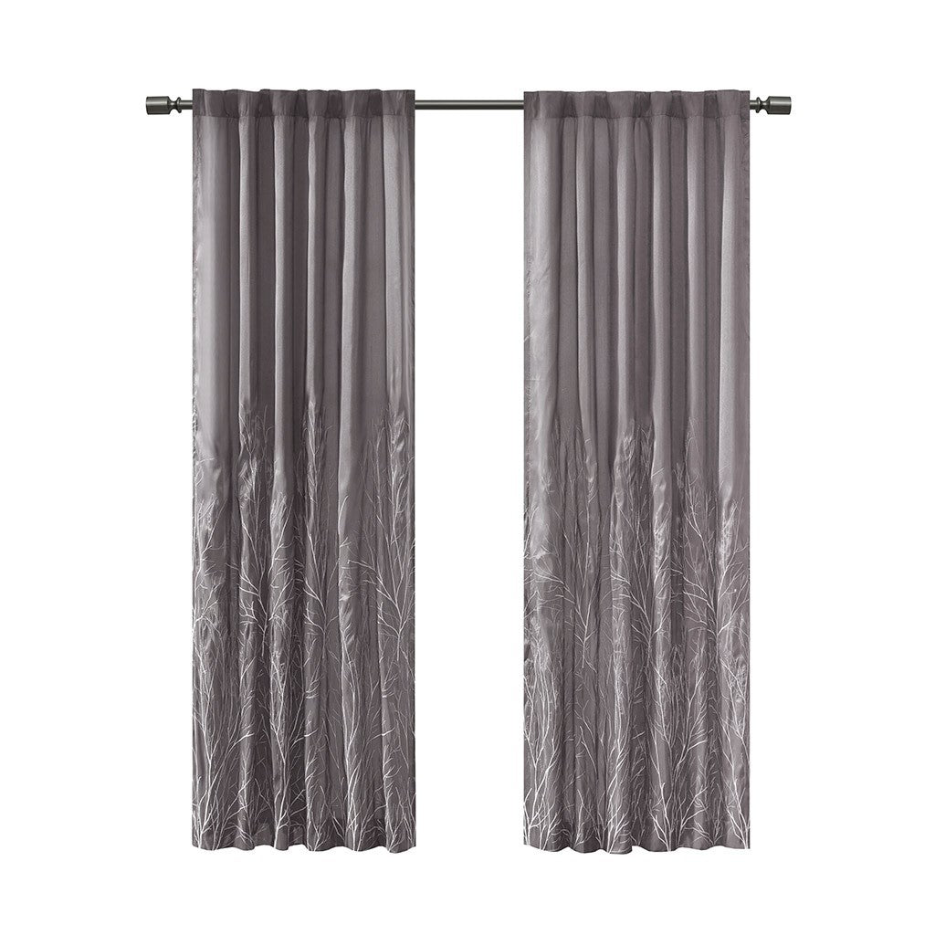 Curtain Panel Only 1 Pc Panel Grey Polyester