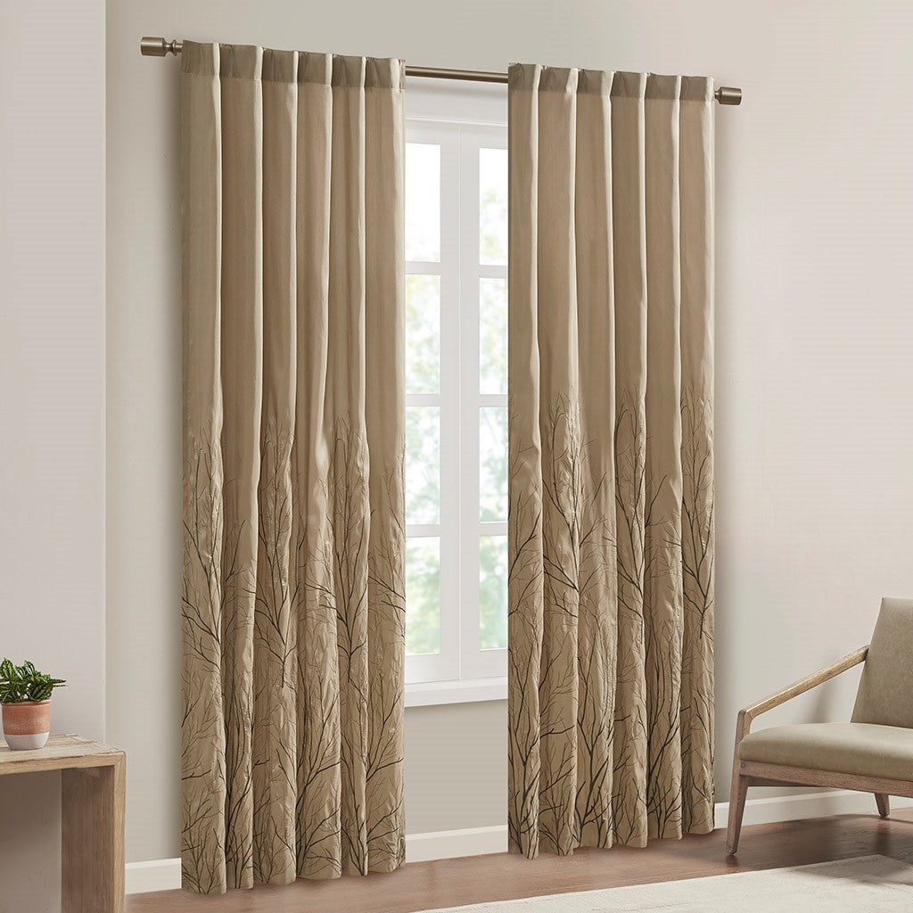 Curtain Panel Only 1 Pc Panel Brown Polyester