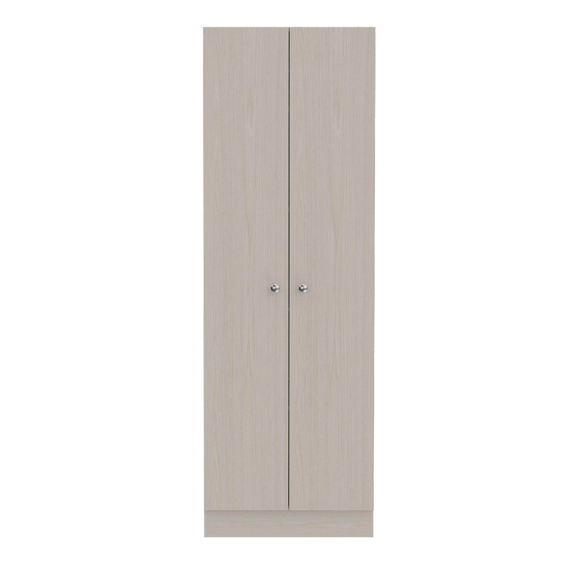 Virginia Double Door Storage Cabinet, Five Shelves White Kitchen Contemporary Melamine Engineered Wood