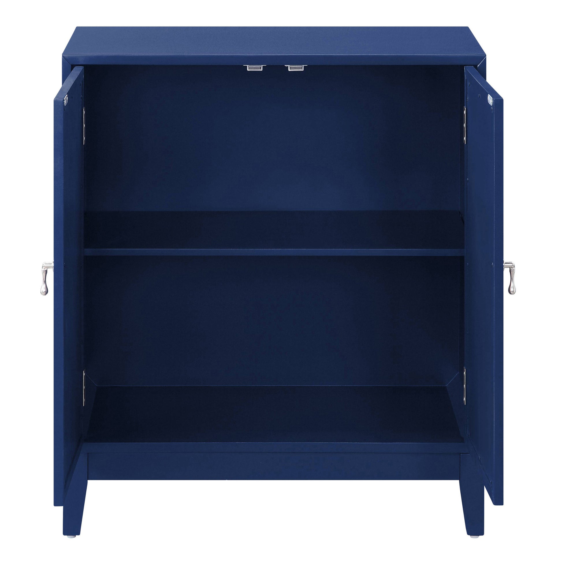 Breckenridge Blue 2 Door Console Table Blue Primary Living Space Rectangular Wood Glass