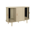 3 Door Buffet Cabinet,Large Storage Accent Cabniet With 3 Door,Sideboard Cabniet For Living Room, Entryway, Hallway, Office Kitchen And Dining Room Freestanding 3 4 Spaces Natural Sliding Doors Modern Mdf