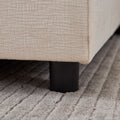 Mid Century Modern 3 Seater Sofa Couch For Living Room Modular Sectional Armless Sofa, Ultra Soft Chenille Fabric, Sturdy Frame, Comfortable And Stylish Furniture Beige Foam Chenille 2 Seat