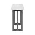 Contemporary Console Table With Wood Top, Extra Long Entryway Table For Entryway, Hallway, Living Room, Foyer, Corridor Dark Gray White Solid Wood Mdf