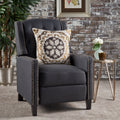 Classic Dark Grey Fabric Push Back Chair Dark Gray Fabric