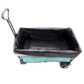 440Lbs Collapsible Foldable Wagon Cart With Strapping System ,Beach Wagon Utility Cart Utility Wagon Grocery Cart For Camping Shopping Sports Gardening Fishing Supports 3Pcs Plastic Liner Bag Blue