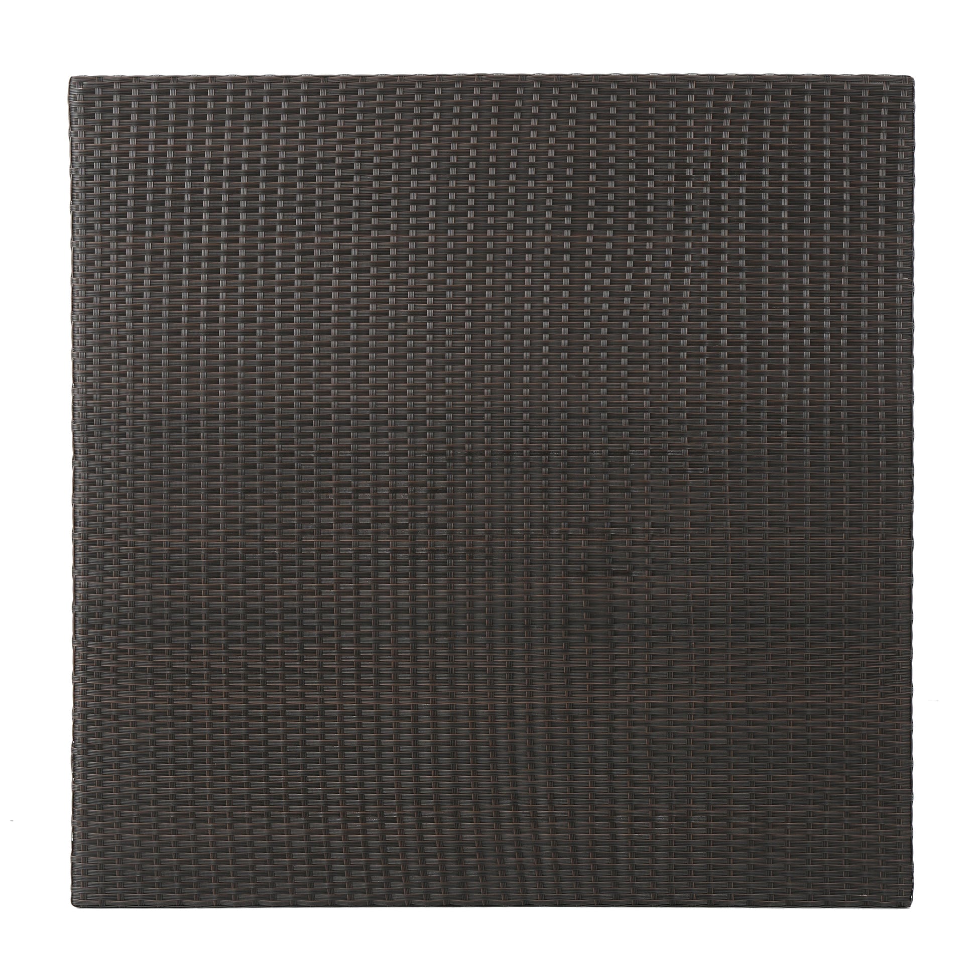 Puerta 48In Square Dining Table Dark Brown Rattan