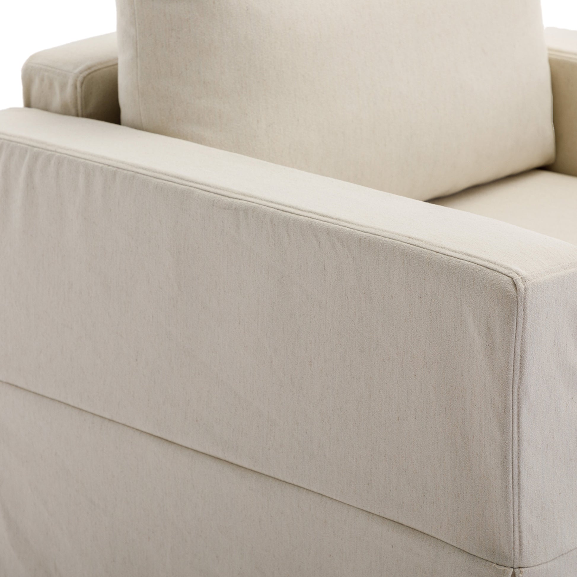 4 Seat Module Sectional Sofa Couch,Seat Cushion And Back Cushion Removable And Washable,Linen Fabric Cover,Cream Cream Wood Primary Living Space Medium Soft Rubberwood Foam Linen 4 Seat