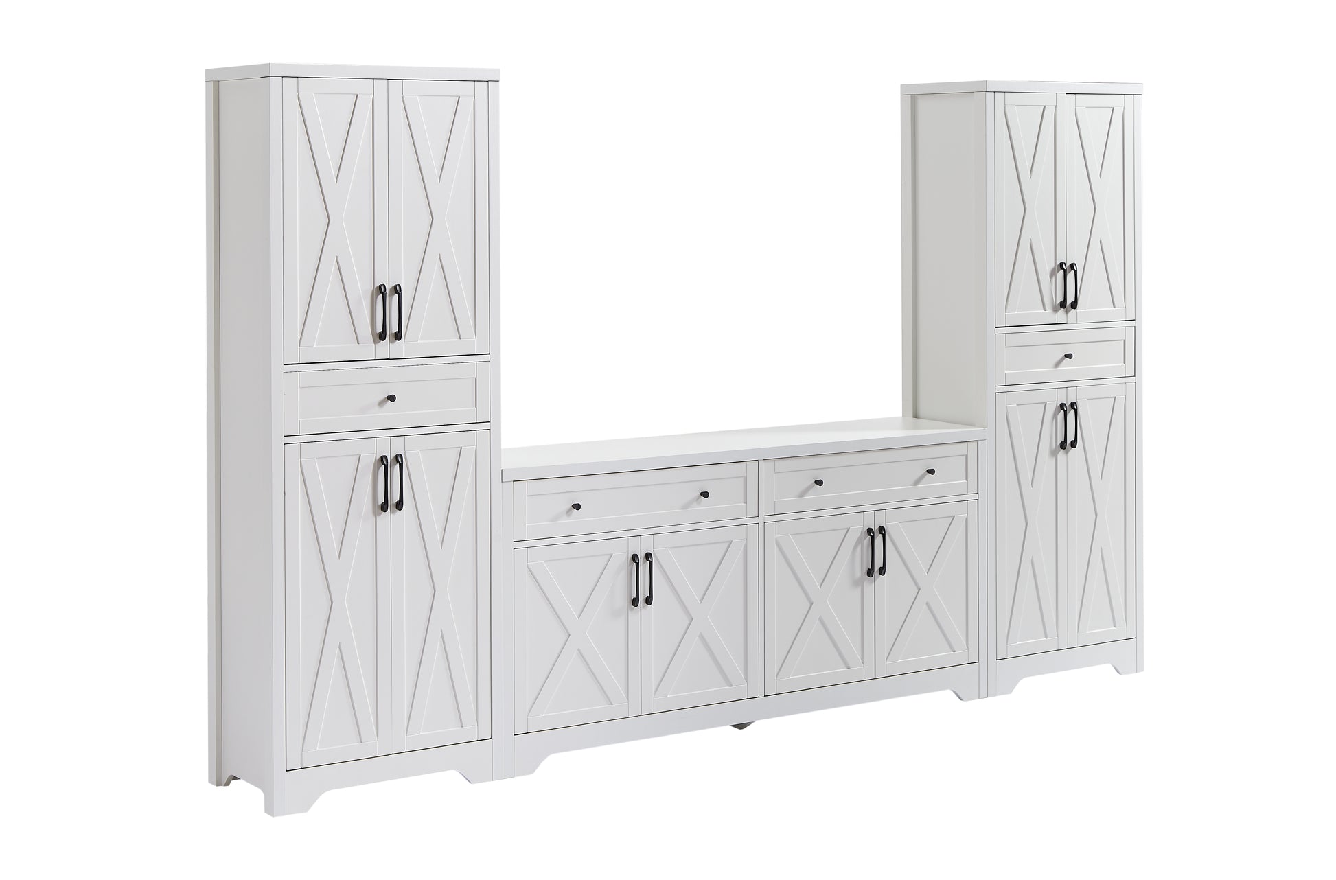 68"High Living Room Sideboard, Multi Functional Combination Tv Cabinet Sideboard, Large Capacity Storage Cabinet, Can Be Used In Living Room, Bedroom,Office Area, White, 23.7''L X 15.0''W X 68''H.