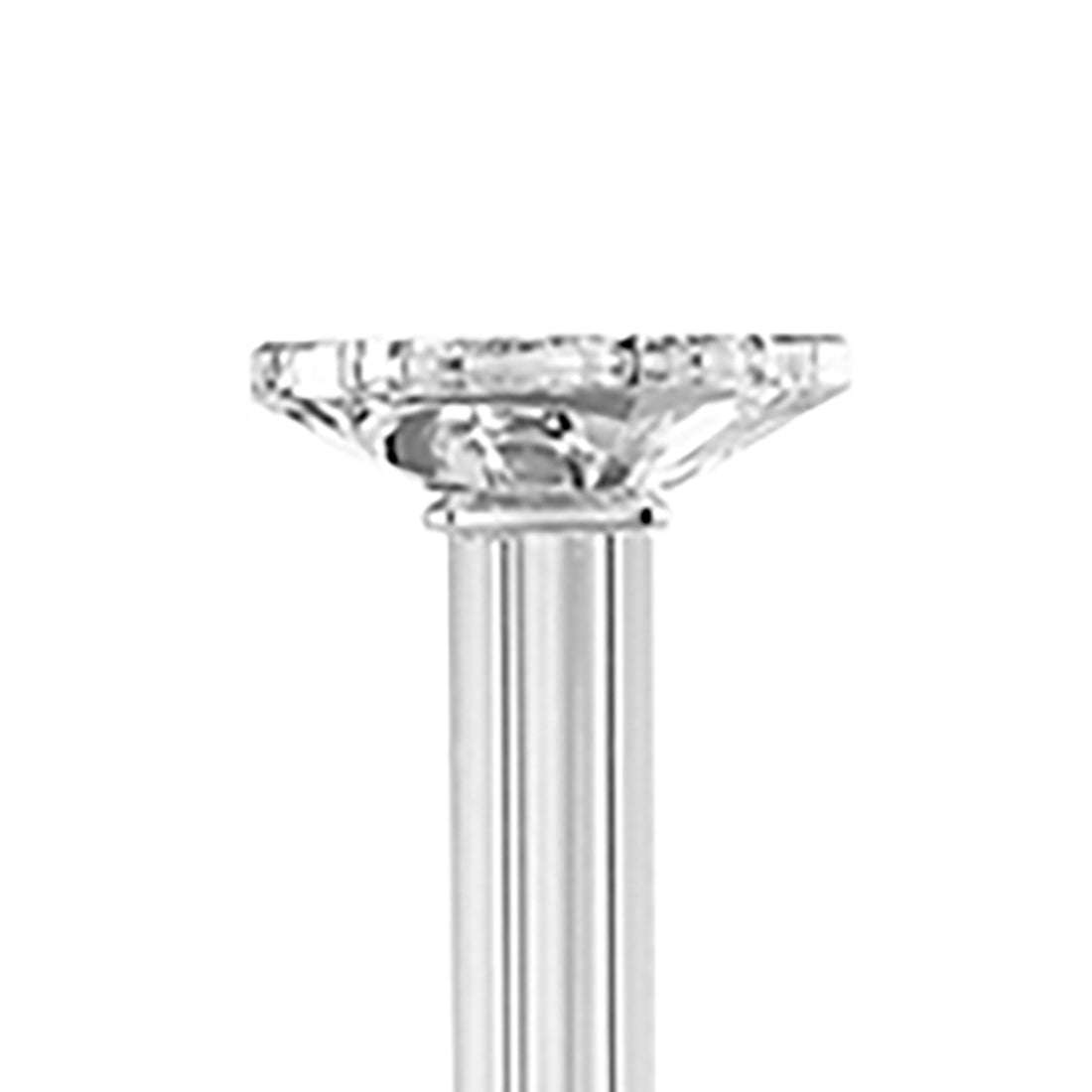 17 Inch Tall Pillar Candle Holder, Glass, Classic Clean Lined Finish, Clear Clear Glass