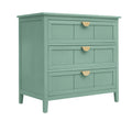 3 Drawer Cabinet, American Furniture,Suitable For Bedroom, Living Room, Study Light Green Mdf