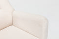 Rocking Chair Nursery, Teddy Upholstered Glider Rocker With High Backrest, Reading Chair Modern Rocking Accent Chairs Glider Recliner For Living Room, Nursery, Bedroom Cream Velvet