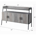 Grey Oak And Black 4 Door Tv Stand Grey Black Primary Living Space 50 Inches 50 59 Inches Paper Composite