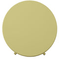 Light Yellow Side Table With Turned Pedestal Light Yellow Primary Living Space Traditional Round Wood Pedestal