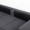 Modern Detachable Sofa 3 Seater Sofa Couches With Metal Frame For Living Room Apartment Bedroom,Linen,Dark Gray Dark Gray Linen 3 Seat