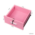 Locking Beauty Salon Storage Cabinet Hair Dryer Holder Stylist Equipment Drawer Pink Mdf