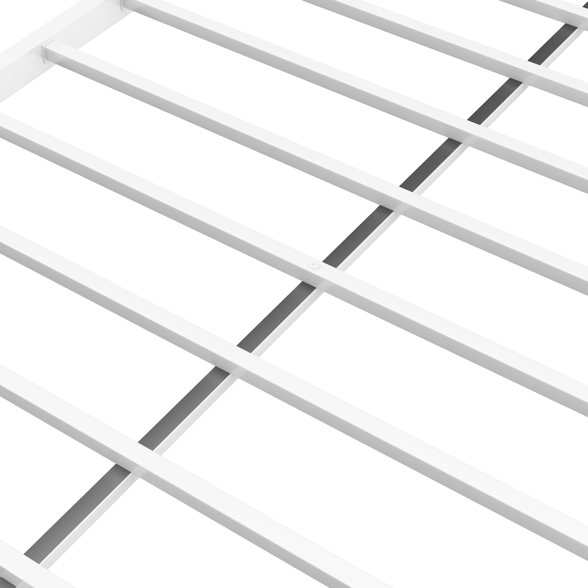 Heavy Duty Sturdy Meta Twin Over Full Bunk Bed L Noise Reduced Safety Guardrail No Box Spring Needed,White Box Spring Not Required Twin White Metal