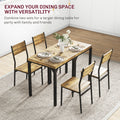 Homcom 3 Piece Dining Table Set For 2, Modern Kitchen Table And Chairs, Dining Room Set For Breakfast Nook, Small Space, Apartment, Space Saving, Rustic Brown Rustic Brown Mdf