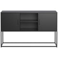 Modern Sideboard Buffet With Plenty Of Storage Space Anti Tilt Mechanism, Elegant Handles, Silent Magnetic Closure And Eco Friendly Finish For Kitchen, Dining Room And Living Room. Accent Chests 5 Or More Spaces Antique Black Primary Living Space Shelves