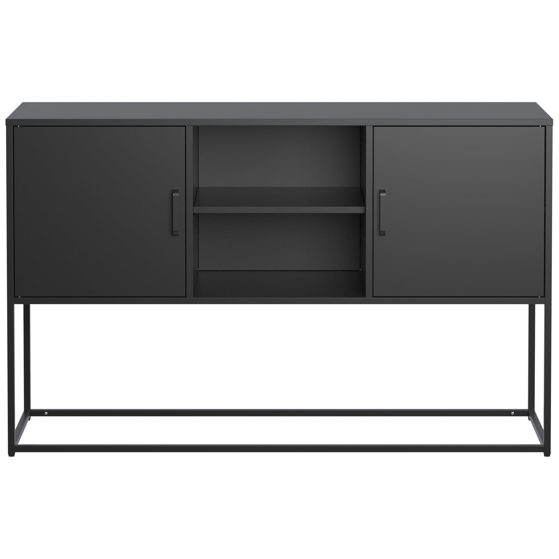 Modern Sideboard Buffet With Plenty Of Storage Space Anti Tilt Mechanism, Elegant Handles, Silent Magnetic Closure And Eco Friendly Finish For Kitchen, Dining Room And Living Room. Accent Chests 5 Or More Spaces Antique Black Primary Living Space Shelves