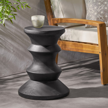 Eureka 22 Mgo Side Table Black Concrete