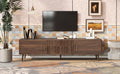 Mid Century Tv Stand With 2 Drawers, Media Console Table For Tvs Up To 80'', Entertainment Center With Storage For Living Room, Bedroom, Home Theatre Walnut Primary Living Space 70 79 Inches 70 79