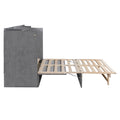 Queen Murphy Bed With Large Drawers,Gray Queen Gray Plywood