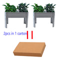 Elevated Garden Bed, Metal Elevated Outdoor Flowerpot Box, Suitable For Backyard And Terrace, Large Flowerpot, Suitable For Vegetable And Flowergrey*2 Grey Steel