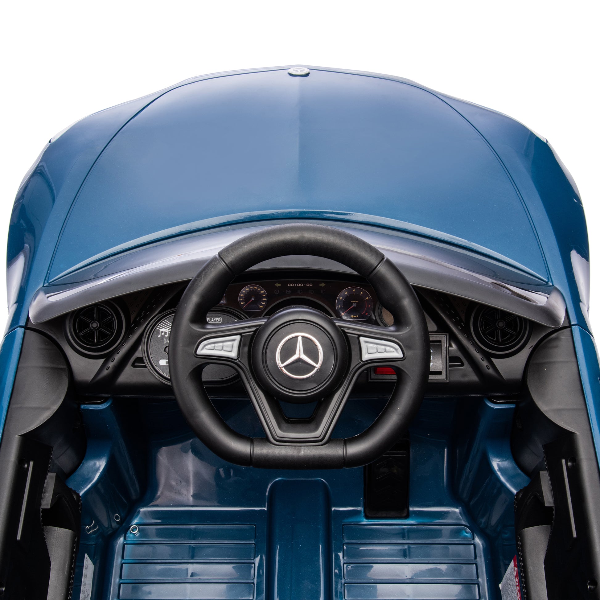 Licensed Mercedes Benz Cls 350,12V Kids Ride On Toy Car W Parents Control,2Wd,Four Wheel Suspension,Music,Bluetooth,Led Light,Usb,Power Display,Volume Adjustment,Speeds 1.24 3.11Mph For Kids Aged 2 4. Blue 50 99 Lbs Polypropylene