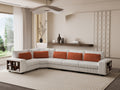 Modular Sectional L Shaped Sofa With Armrest Wooden Frame Locker, Stylish And Comfortablecream Style, Beige Beige Primary Living Space Soft Modern Wood 5 Seat