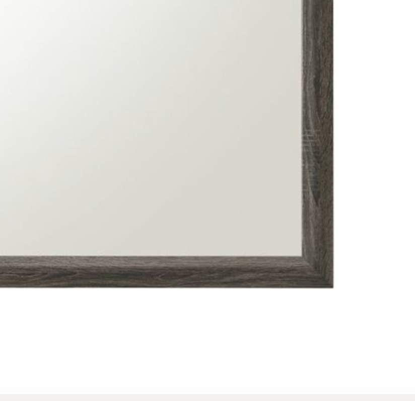 Valdemar Weathered Gray Finish Mirror Gray Mirror,Synthetic Wood